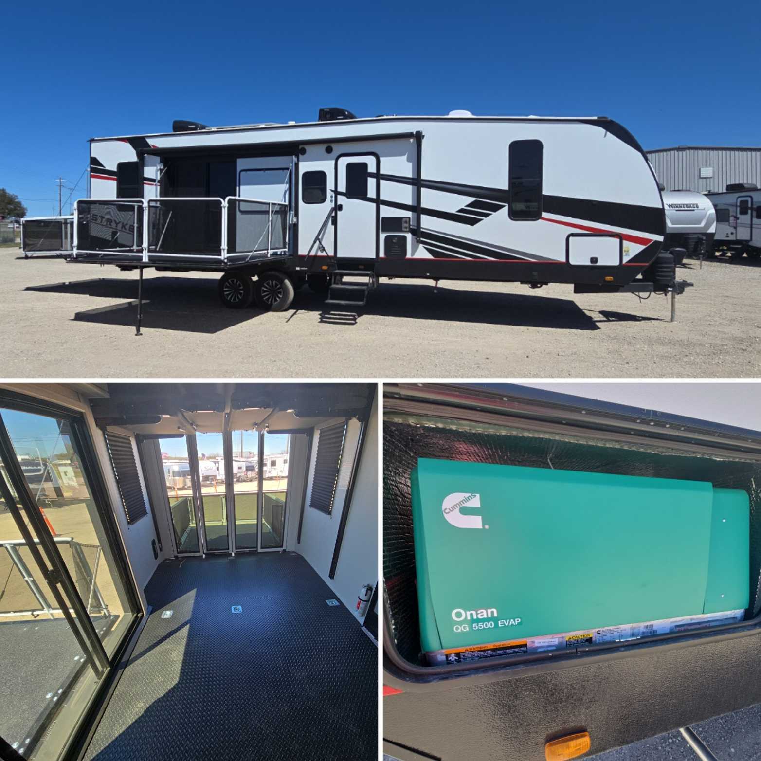 Travel Trailer - 1 Slide Double Deck Stryker Toy Hauler STG 3212