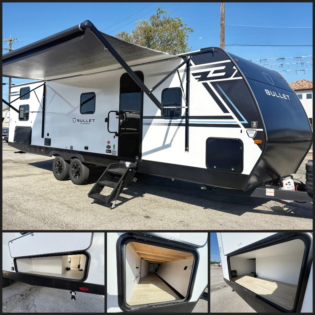 Travel Trailer - 1 Slide Out Keystone Bullet 28QBC w Quad Bunks